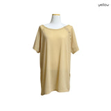 (3color) Sheer Stripe Loose Fit Soft Short Sleeve Tee