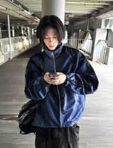 Lightweight High-Neck Side Track Wind Jacket