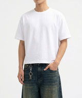 Men's Cotton Short Sleeve Real Crop Tee White