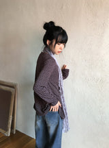 26SS★ [BAONHAUS] ラテ フラワー オーバー ロングスリーブ Tシャツ