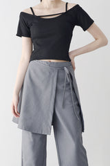 ロゼルUネッククロップTシャツ