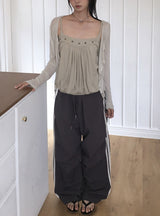 Robo Tencel See-through Snap Cardigan