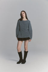 Angora Flare Sweatshirt Charcoal