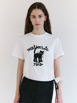 メゾンローラキャットフレンズTシャツ ホワイト