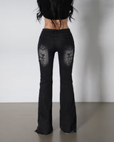 Rose dark blue low bootcut jeans
