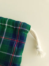 Check string pouch - navy M