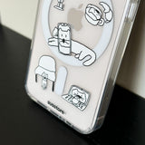 [MagSafe phone case] ディスターテッドキャット フォンケース