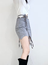 1080. Cut out leather strap mini sk (2color)