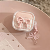 Lovely High-Teen Check Big Ribbon AirPods Case