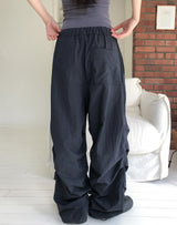 Earf Wave Shirred Nylon Pants