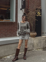 Teen Grey Brush Skirt