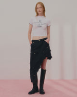 ラブレースクロップTシャツ-WHITE