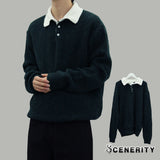 Popping collar knit (Green)