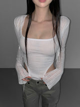 lavender crop bolero cd(3 color)