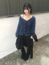 ルーズフィットソフトファーカーディガン