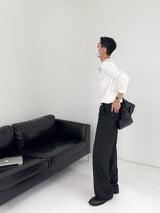 TO Stripe Wide Slacks (2C, Chain Set)
