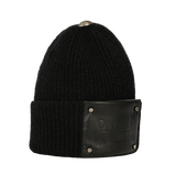[MADE] Dimanche Signature heart star Cowhide Beanie [Black]