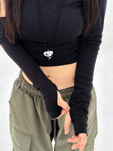 [WARMER SET] HIP WARMER CUTE & SEXY CROPPED-FIT TEE - 2 COLOR