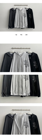 Phobet Two Way Stitch Boxy Hooded Zip-Up (3 colors)