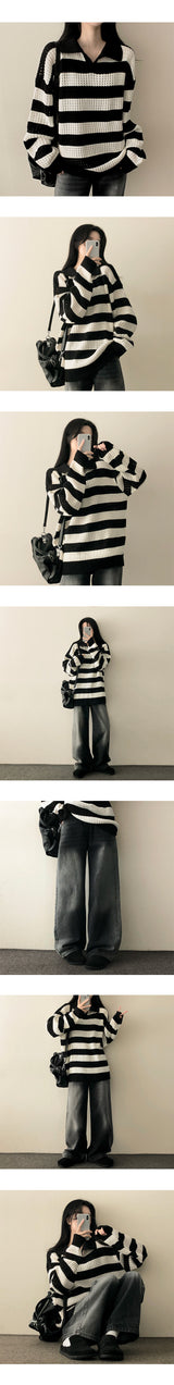 Barting Punching Collar Danga Knitwear