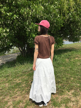 Side slit long skirt (1color)