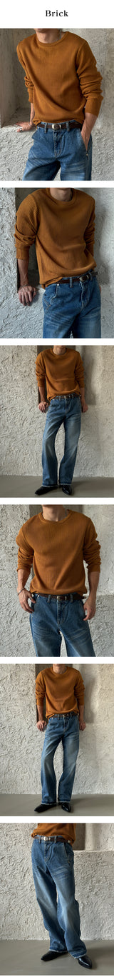 [F/W Golgi wool round neck knit(4color)