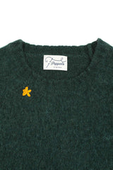 レタリングシャギードッグウールニット [Deepgreen]