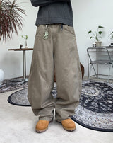 Kubi Wave Curved Cotton Pants