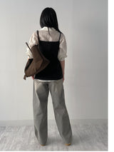 Rollin Belted Loose-Fit Long Blouse