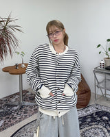Laber Waffle Stripe Cardigan
