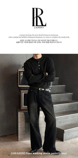 [4SEASON] Flare washing denim pants(2color)