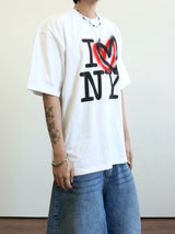 Love NY printing half sleeve 2C