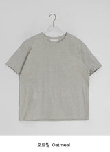 [unisex] スズナ ベーシック カラーマッチング ロールアップショートスリーブTシャツ