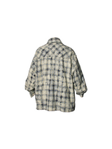 RELABEL Three-Dimensional Composition (Illusion) Washed Tassel Double Door Placket Pearl Buckle Double Head Zipper Plaid Shirt