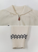 #Orca Collar Knit Zip-up (3color)