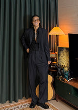 Striped Basic Bijou Slacks 2COLOR