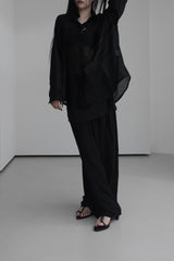 see-through overfit twinkle shirt (4color)