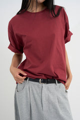 セミクロップドデイリーTシャツ