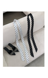 Satin Dot Long Scarf