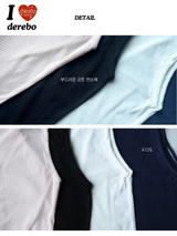 マイルドサイドストラップコットンノースリーブTシャツ