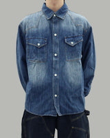 Vintage Western Shirt (Blue)
