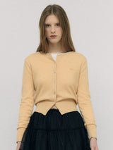 BASIC ROUND CARDIGAN YELLOW