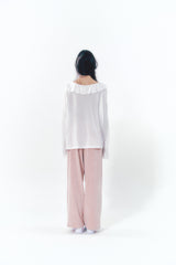 Velvet Lace Track Pants Pink