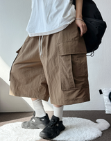 NYLON CARGO WOOODY BERMUDA💚🥨🩶🖤4COLOR