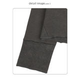 PIGMENT CUTTED CROP HOODIE_CHARCOAL