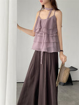 Polka Dot Ruffle Camisole Top