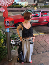 [UNISEX] ヒップレタリングスタッドベルトジョガー& ワイドパンツ