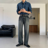LMN Hey Two Pocket Line Denim Shirt (4 colors)