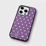 holiday glass bumper case ( matte  / kitsch violet dot)
