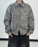 Bold Leather Short Padding